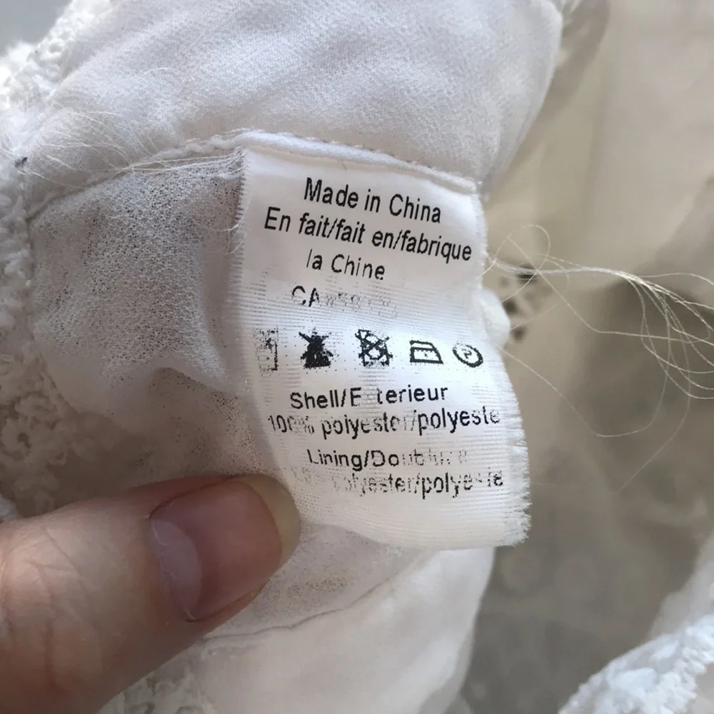 Glamorous white embroidered lace cropped halter top shirt Small - Picture 6 of 8